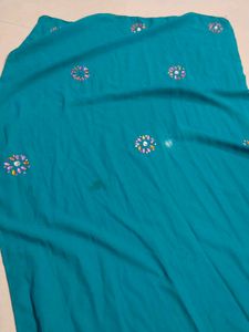 Sea Green Colour Skirt And Top Set