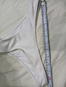 💙 White Ribbed Bikini Bottom