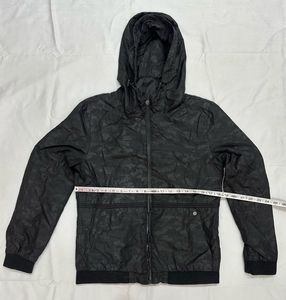 Men’s Black Camo Hooded Jacket
