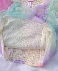 New Multi Colour  Crop Top ( Soft Net)