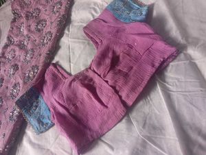 Embellished Lavender Saree