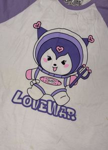 Cute Graphic Raglan T-Shirt