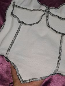 Y2k Ribbed White Inside Out Tank Top