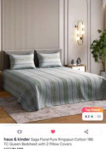 Haus &amp; Kinder Signature Floral Print Bed Sheet Set