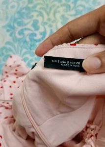 Cute Pink Polka Dot Ruched Dress