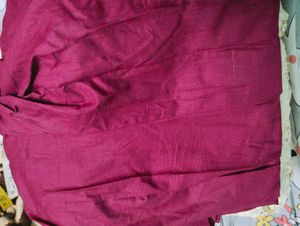 Maroon Velvet Kurta SET
