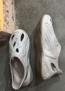 Stylish Grey Cut-Out Clogs
