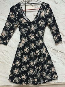 Floral Print Mini Dress - Size Small