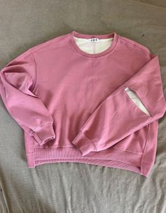 Pink Cut-Out Sleeve Sweatshirt