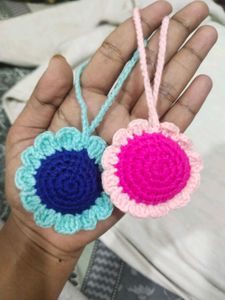 Crochet Flower Ornaments - Handmade
