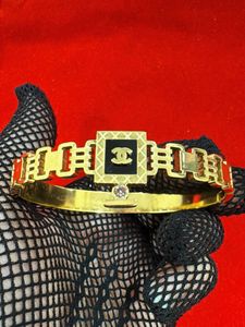 Elegant Gold CC Logo Bracelet