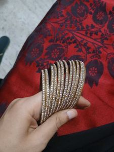Sparkling CZ Bangles Set