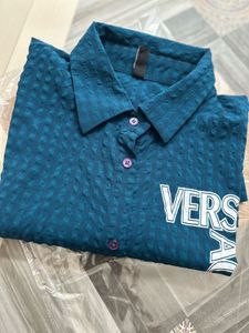 Women’s Textured Cotton Shirt – Full Sleeve