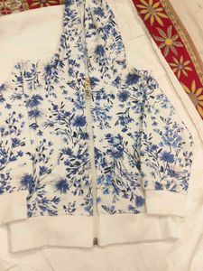 Floral Zip-Up Hoodie