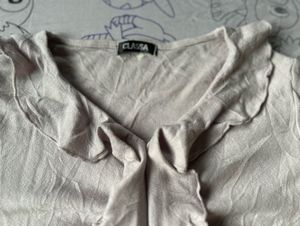 Elegant Ruffled Neckline Top
