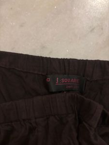 Designer Brown Ruched Leggings