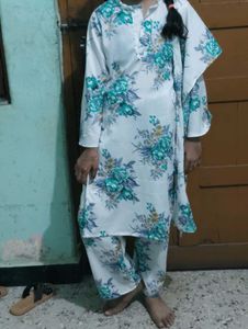Floral Print Kurta paint for girls