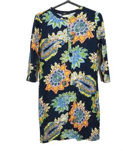 zudio Navy Blue Floral & Paisley Design kurta