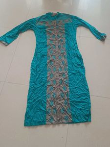 Elegant Blue & Grey Kurta for Women