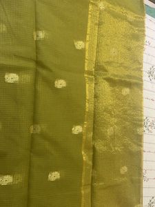 Elegant Olive Green Saree