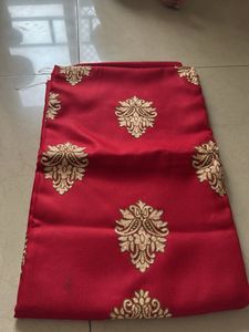 Red Embroidered Dress Material