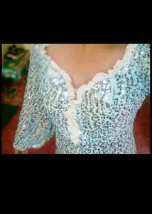 Sparkly Sequin Dress with Ruffle Detail