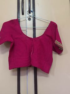 Stunning Embellished Magenta Saree