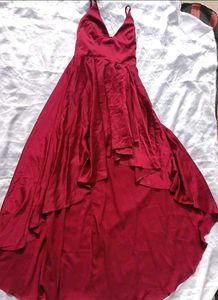 Brand New ( Shein) Red Satin  High Low Dress