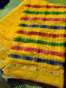 Gorgeous Yellow Saree Perfect For Haldi Event.