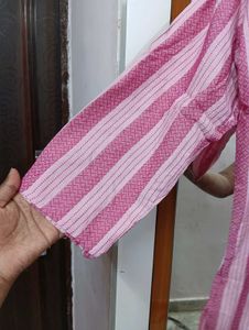 Pink Striped Kurta XL size