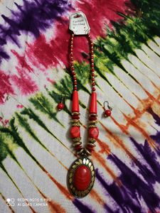 Beautiful Beads Red Jewel Set