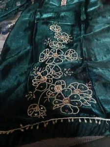 Elegant Teal cut dana Kurta Set