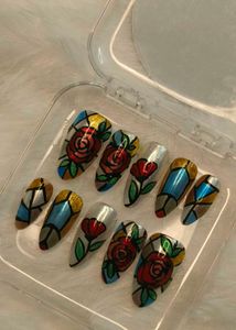 Stained Window Glass Handmade Press-Ons