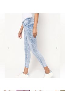 ONLYAcid Wash Mid-Rise Skinny Jeans