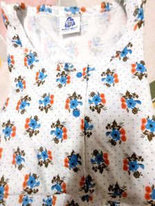 Floral Print Cotton Night Suit Set