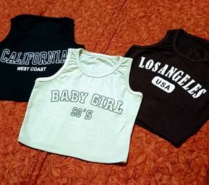 Retro Vibe Crop Tops – Set of 3 | California Cool