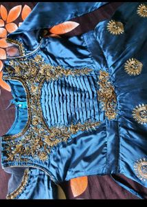 Stunning Blue Embroidered Lehenga Choli