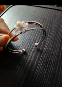 Elegant Pearl &amp; Crystal Bangle