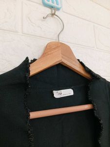 Chic Black Cropped Bolero Shrug