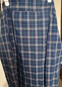 Men's Blue Plaid Long Sleeve Shirt