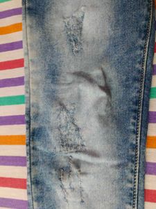 Distressed Acid Wash Skinny Jeans