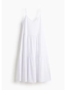White sleeveless maxi dress