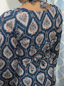 Floral Print Cotton Kurta