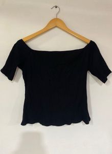 H&amp;M Black Off-Shoulder Top