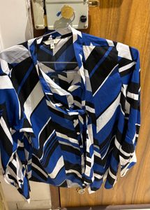 AND Geometric Print Top