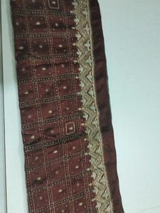 Maroon Silk Saree with Intricate Embroidery