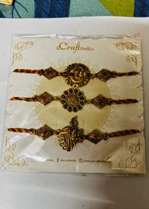 Craft India Rakhi Set - Ganesha, Peacock &amp; Floral