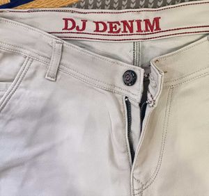 Stylish Beige Slim Fit Jeans