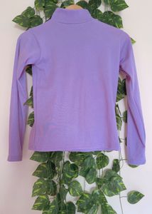Lavender Turtleneck Long Sleeve Top