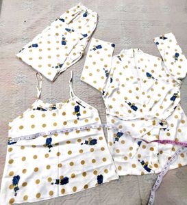 Cute 3-Piece Gown Pajama Set✨🆕